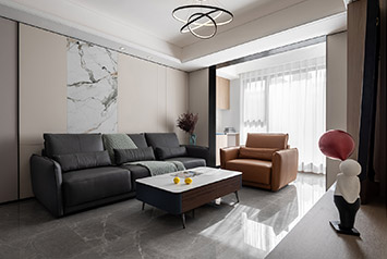 中海云锦117平米现代气概装修软装实景图